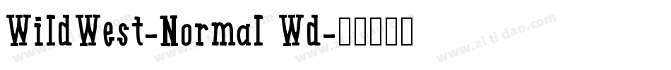 WildWest-Normal Wd字体转换